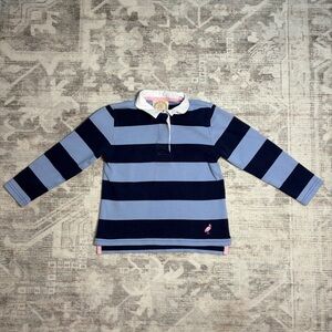 Beaufort Bonnet Ramsey Rugby Shirt 4T Blue Stripe Pink Hearts Preppy Classic